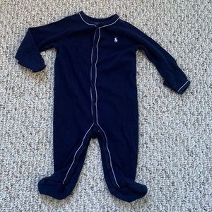 Ralph Lauren baby sleeper navy blue 6 months 100% cotton